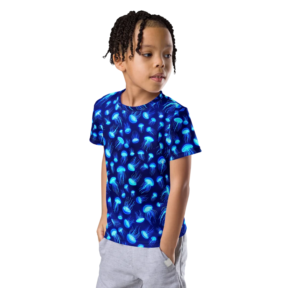 Electric Drift on Kids Crew Neck T-Shirt — Left Front