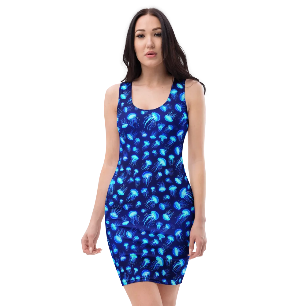 Electric Drift on Bodycon Dress — Front