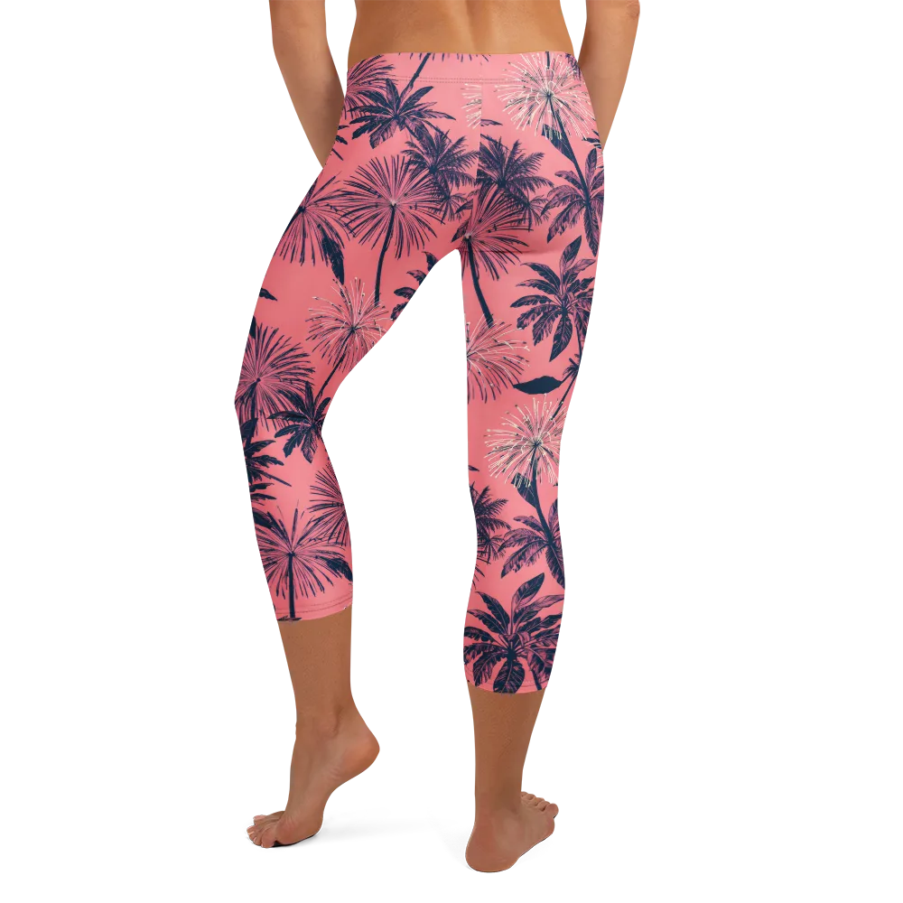 Coral Afterglow on Capri Leggings — Back
