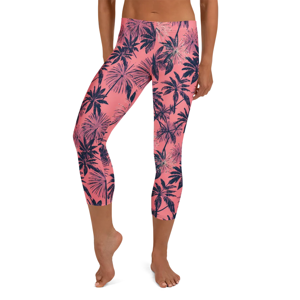 Coral Afterglow on Capri Leggings — Front