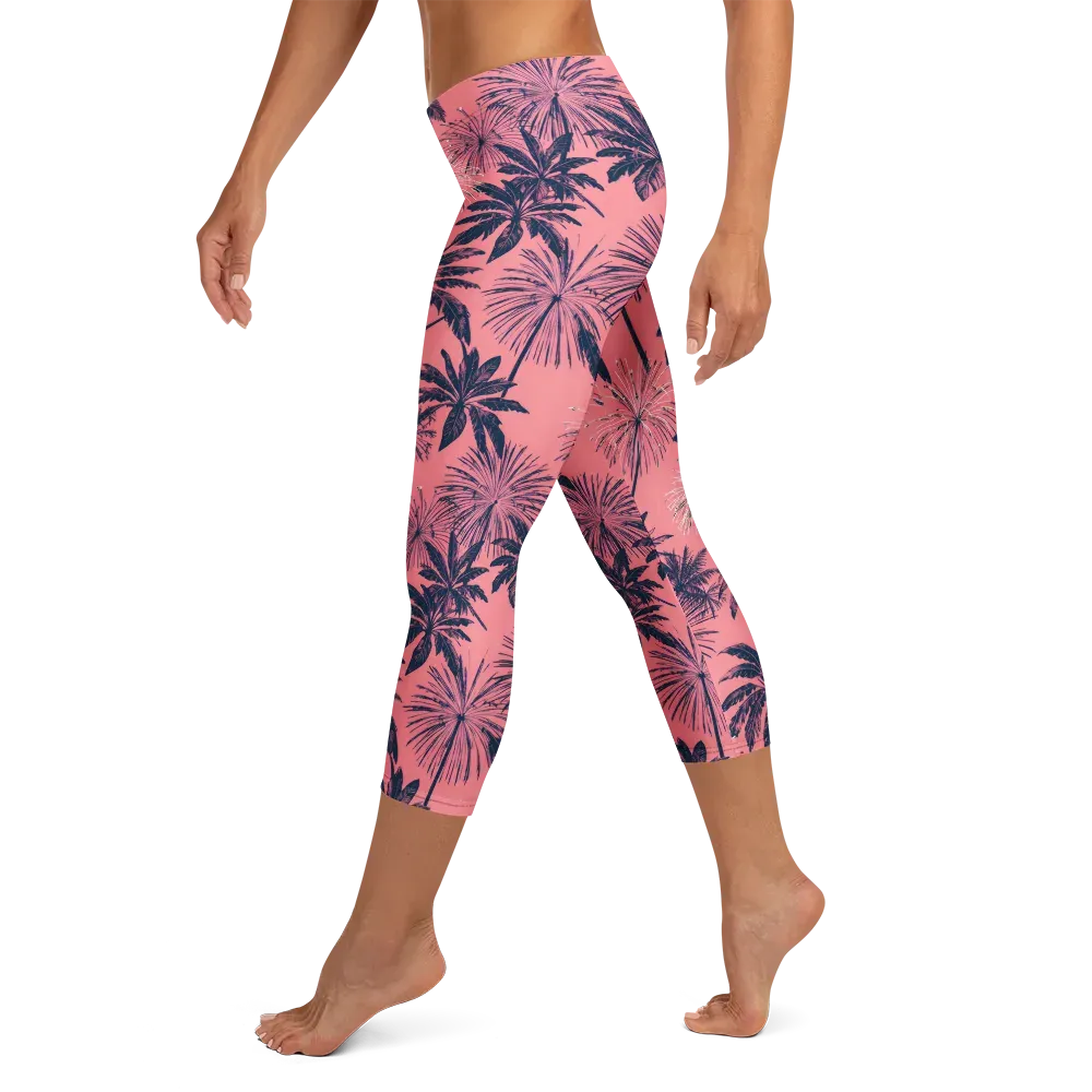 Coral Afterglow on Capri Leggings — Left