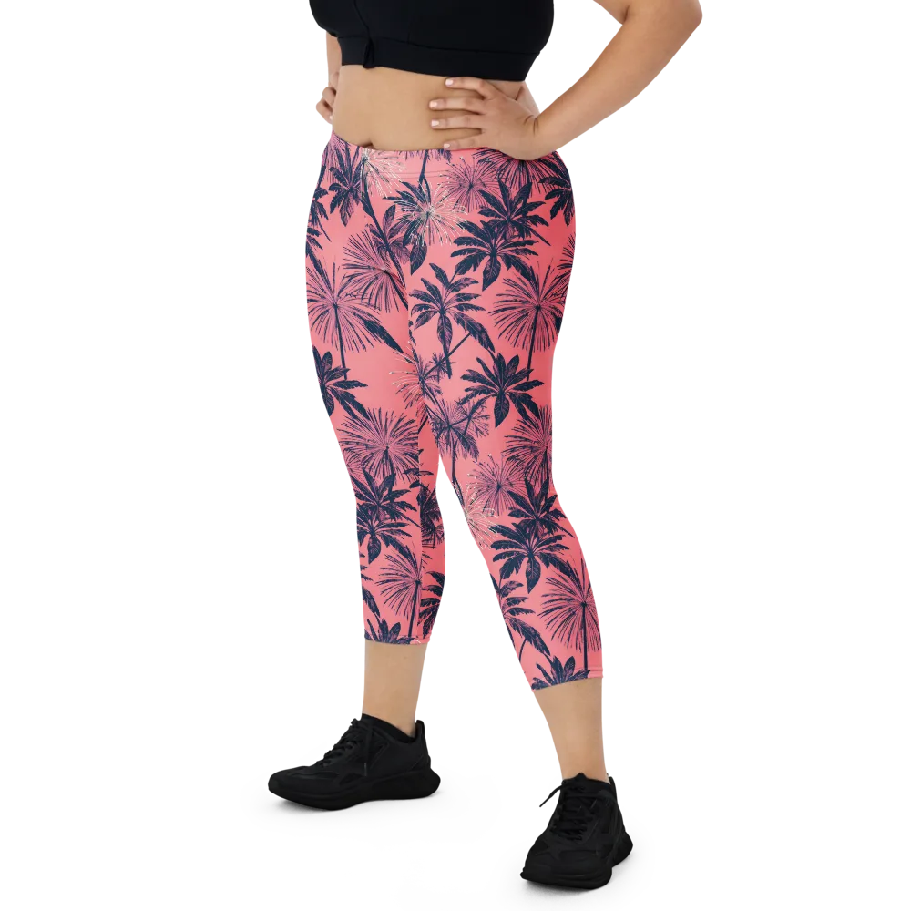Coral Afterglow on Capri Leggings — Front