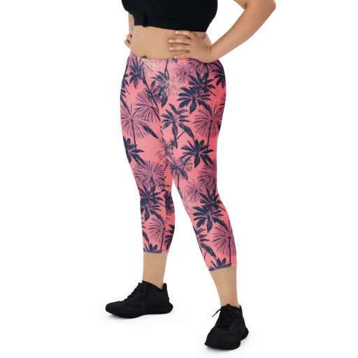 Coral Afterglow on a Capri Leggings