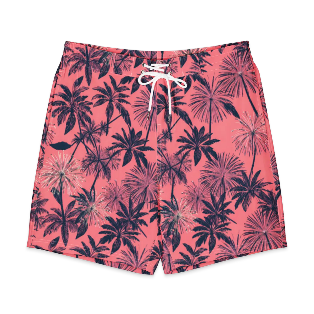 Coral Afterglow on Men's Board Shorts — Front