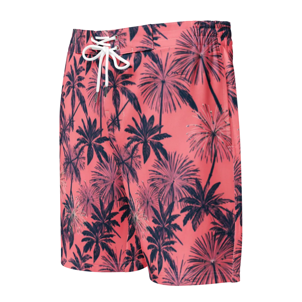 Coral Afterglow on Men's Board Shorts — Front