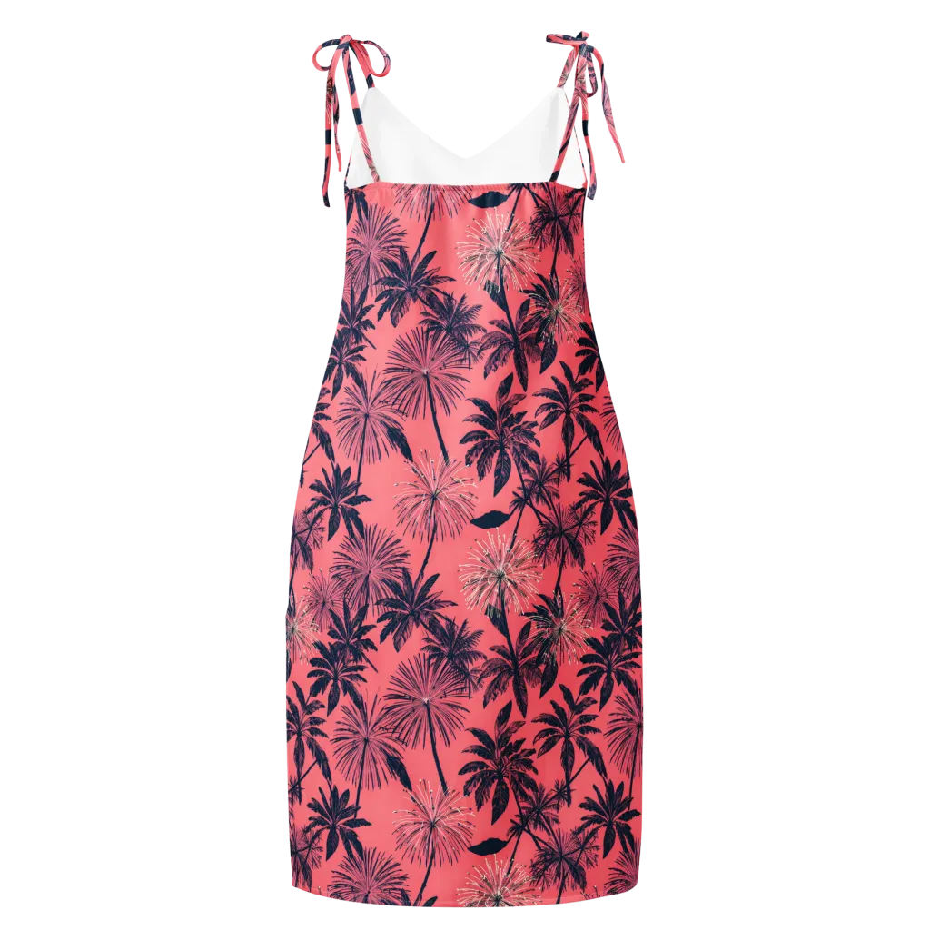 Coral Afterglow on Slip Dress — Back