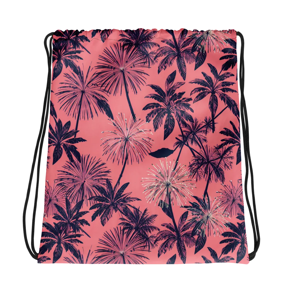 Coral Afterglow on Drawstring Bag — Photo