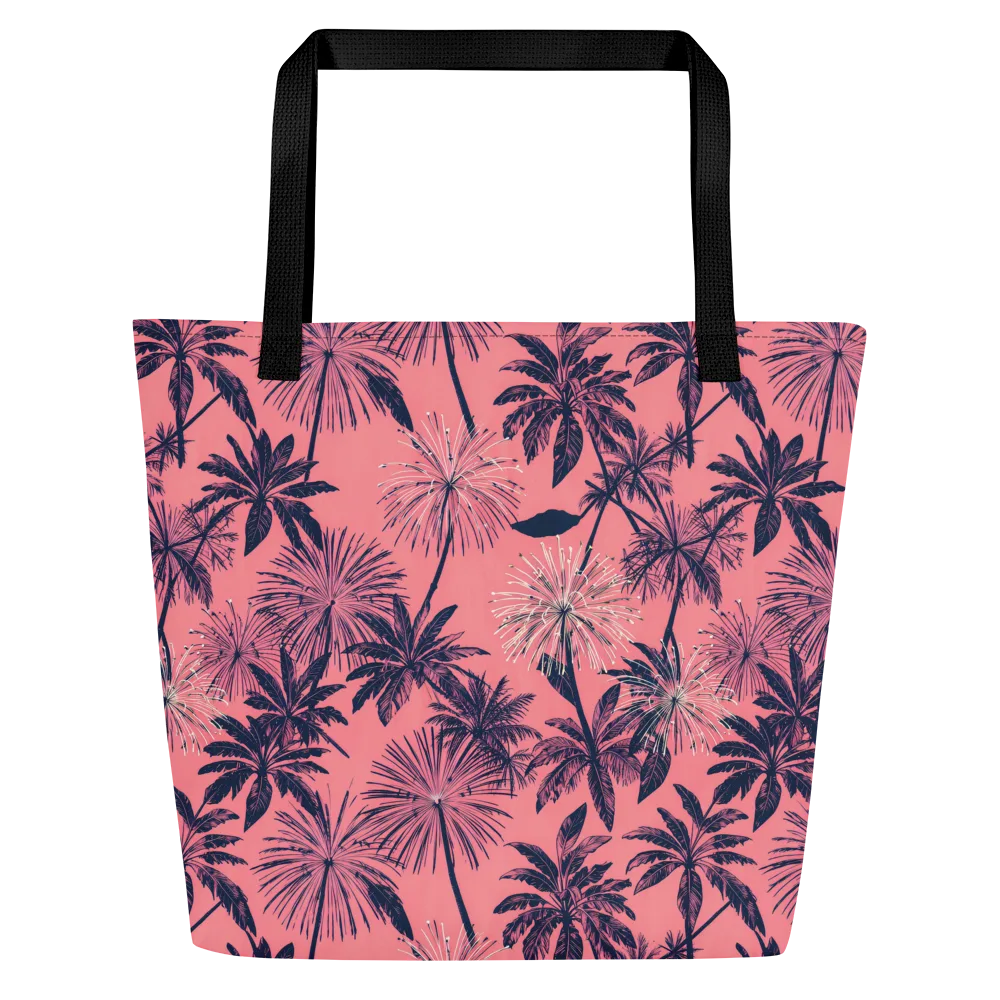 Coral Afterglow on Large Tote Bag W/ Pocket — Front