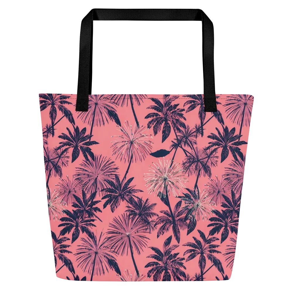 Coral Afterglow on Large Tote Bag W/ Pocket — Front