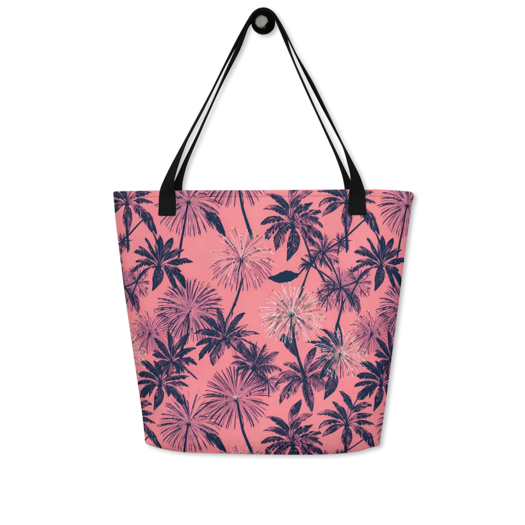 Coral Afterglow on Large Tote Bag W/ Pocket — Front