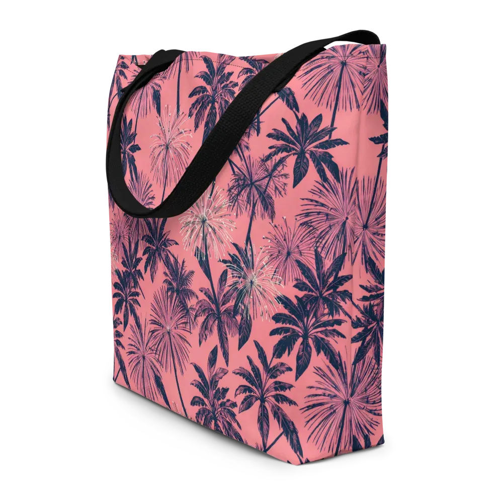 Coral Afterglow on Large Tote Bag W/ Pocket — Front