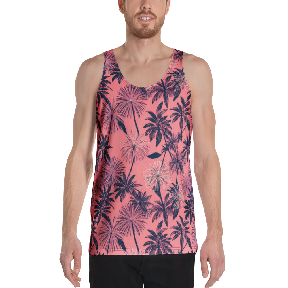Coral Afterglow on Men's Tank Top — Front
