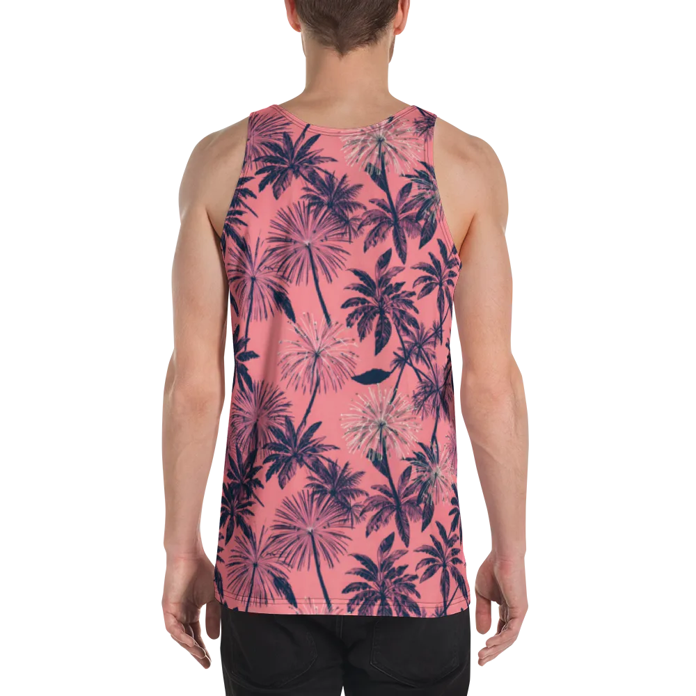 Coral Afterglow on Men's Tank Top — Back