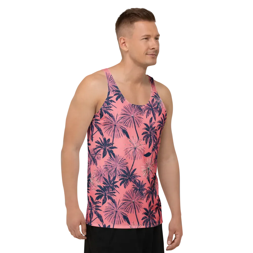 Coral Afterglow on Men's Tank Top — Right Front