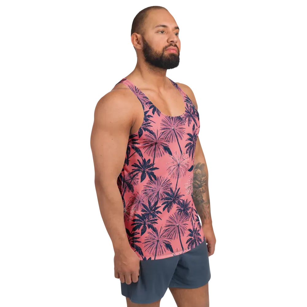 Coral Afterglow on Men's Tank Top — Right Front