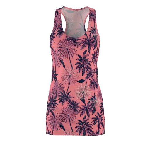 Coral Afterglow on a Racerback Dress