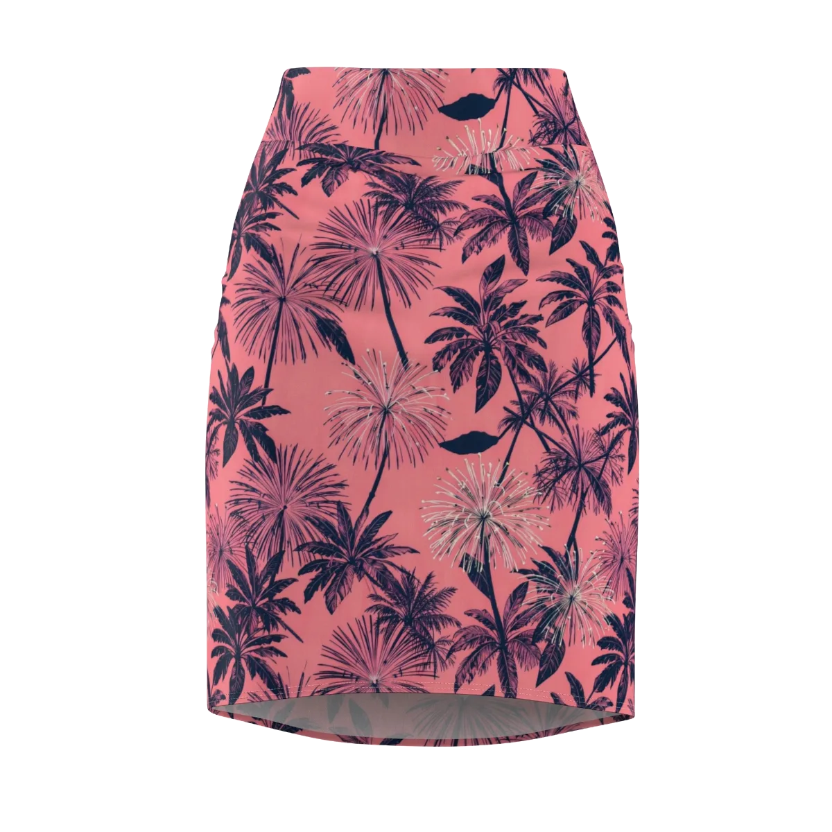 Coral Afterglow on Pencil Skirt — Front
