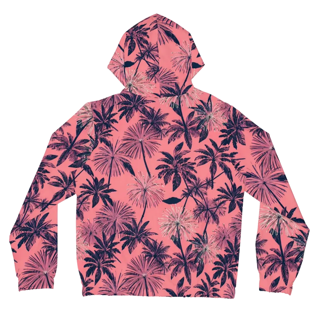 Coral Afterglow on Women's Full-Zip Hoodie — Back