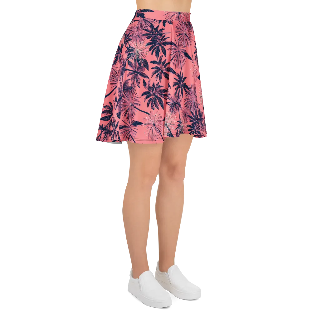 Coral Afterglow on Skater Skirt — Right