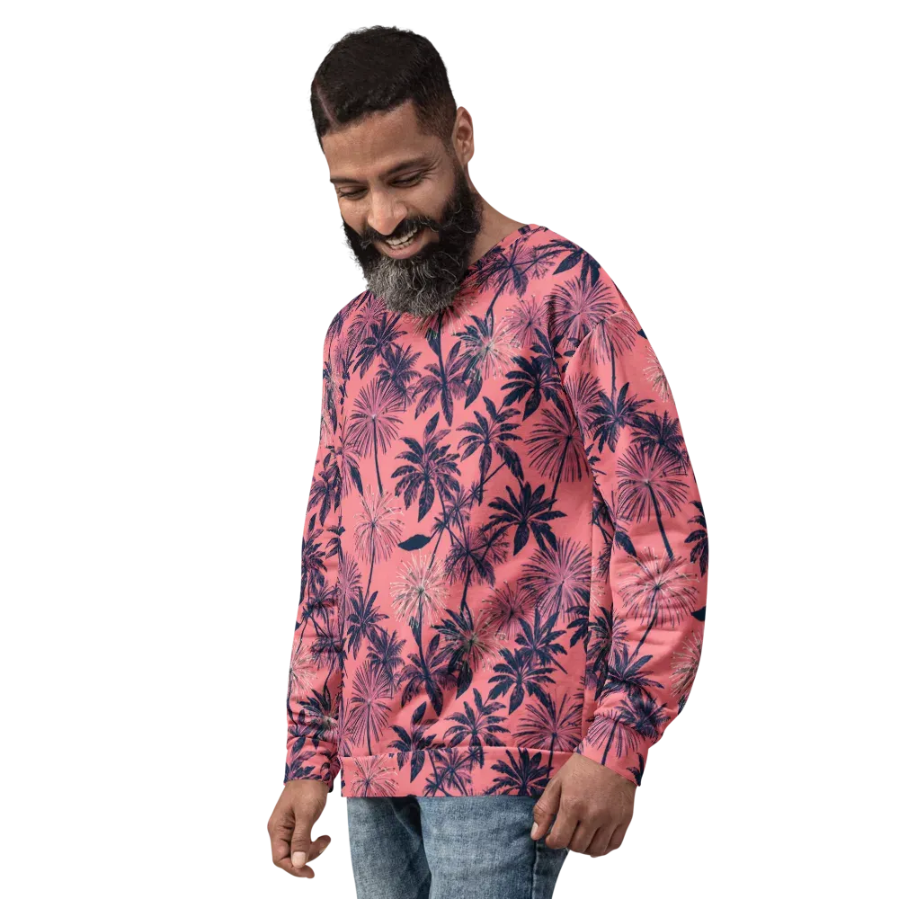 Coral Afterglow on Sweatshirt — Left Front