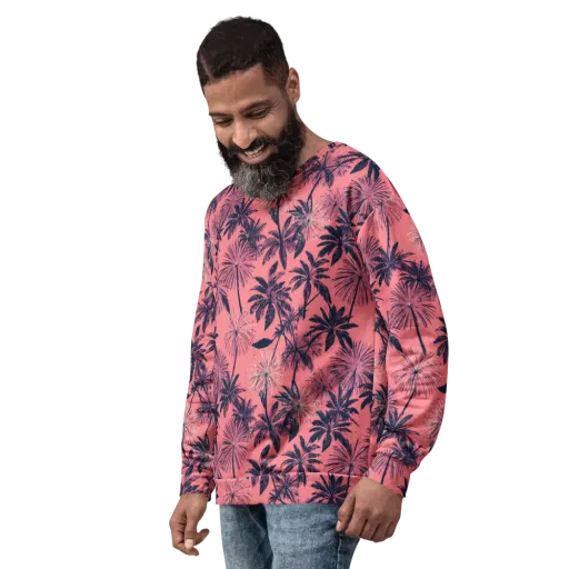 Coral Afterglow on a Sweatshirt