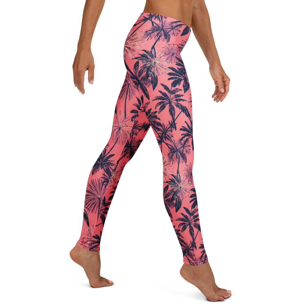 Coral Afterglow on Leggings — Right
