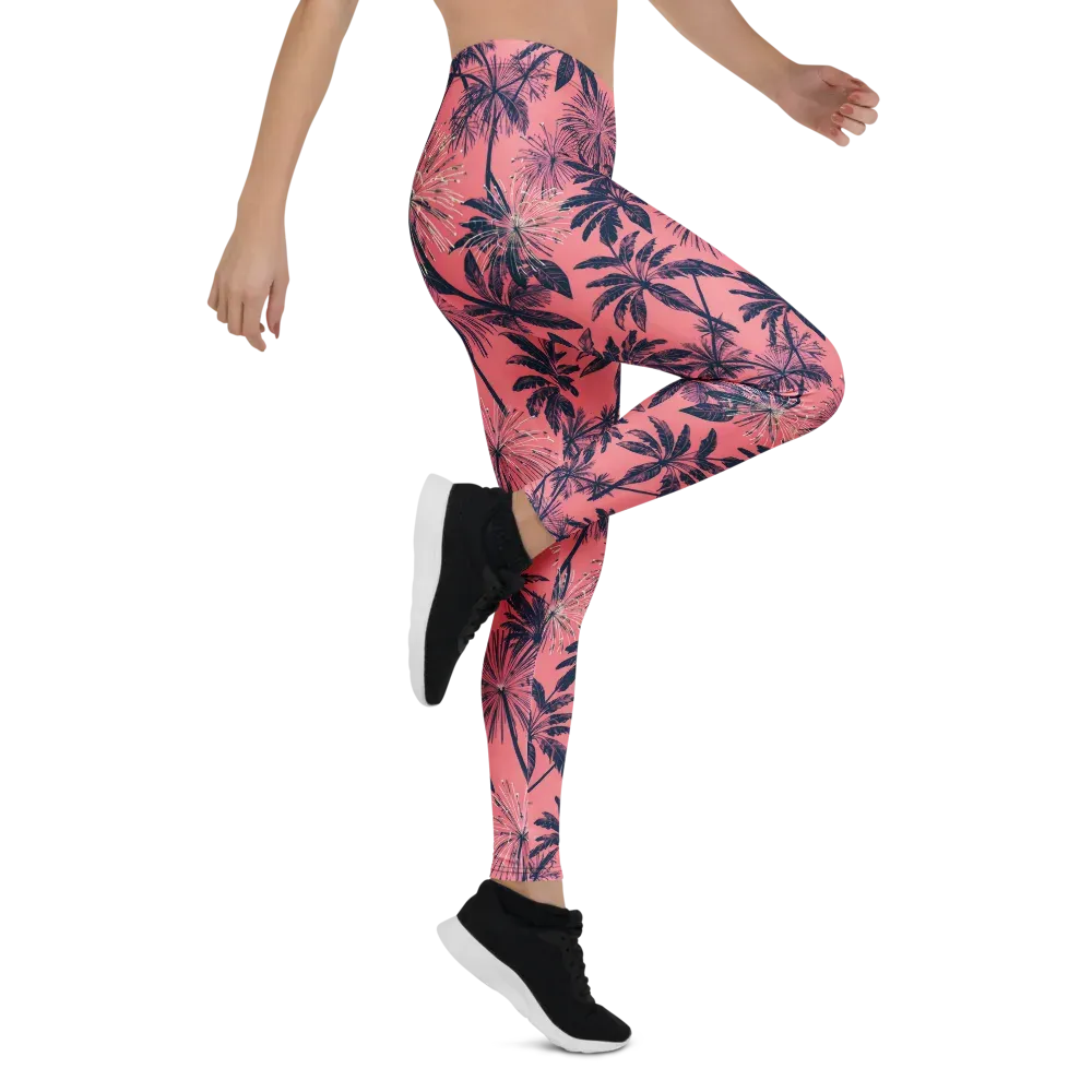 Coral Afterglow on Leggings — Right