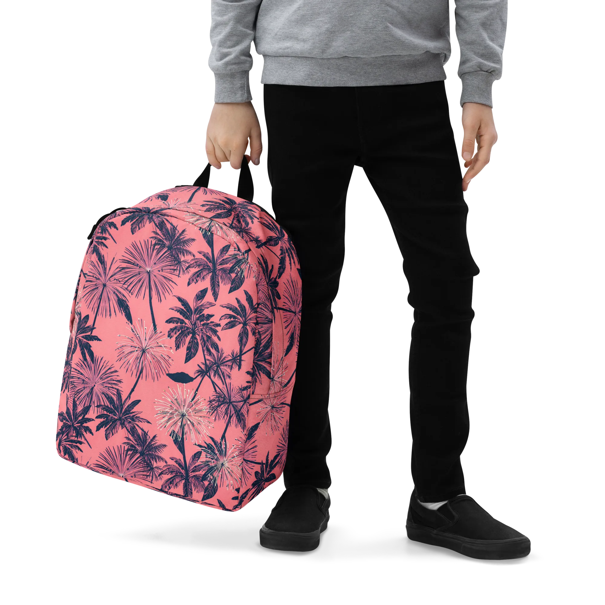 Coral Afterglow on Minimalist Backpack — Zoomed-in