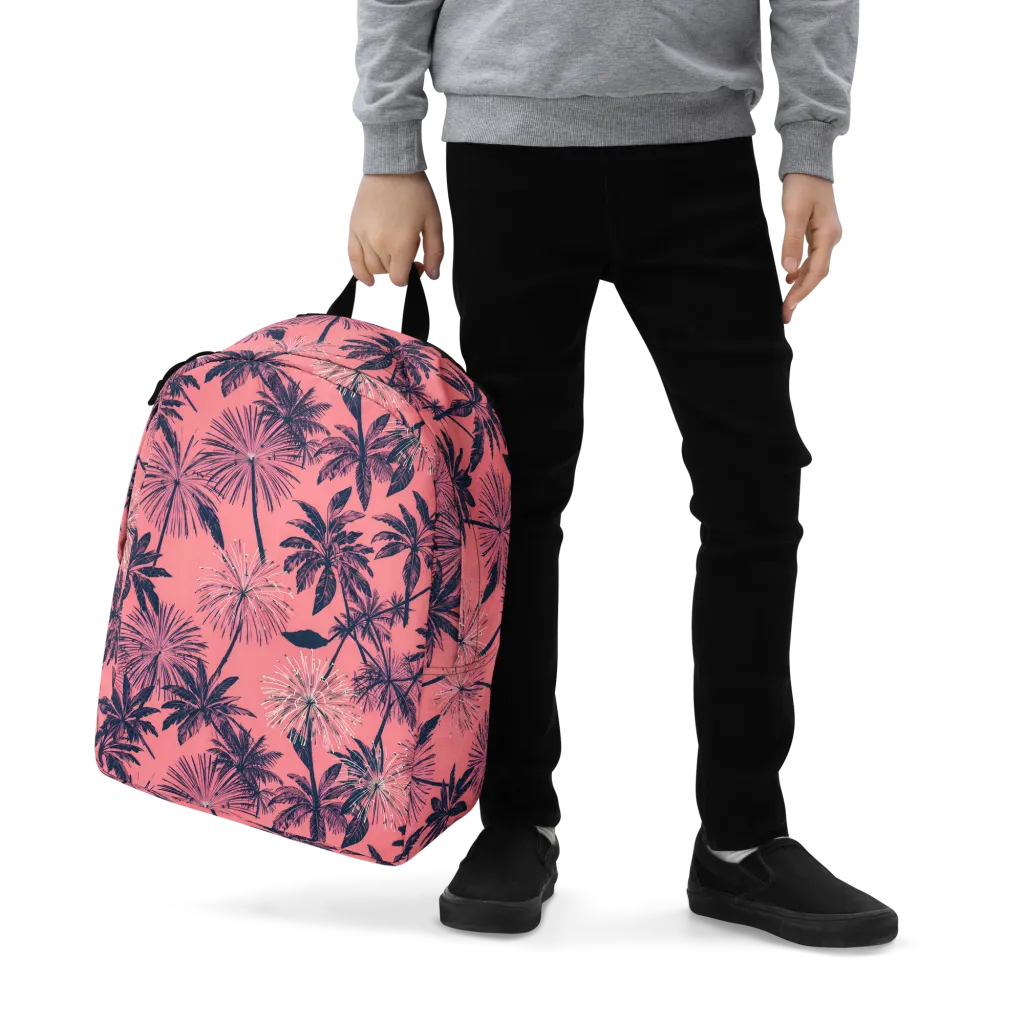 Coral Afterglow on Minimalist Backpack — Zoomed-in
