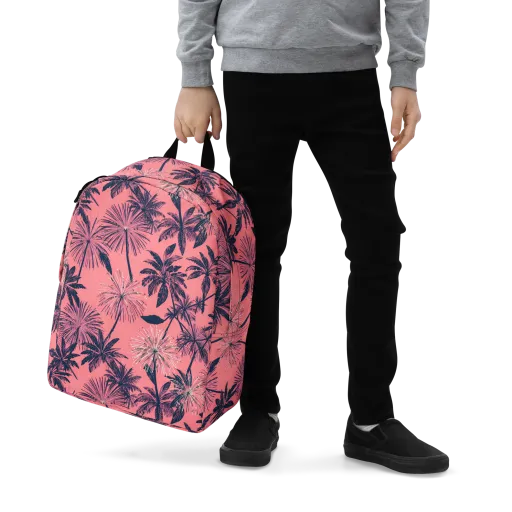 Coral Afterglow on a Minimalist Backpack