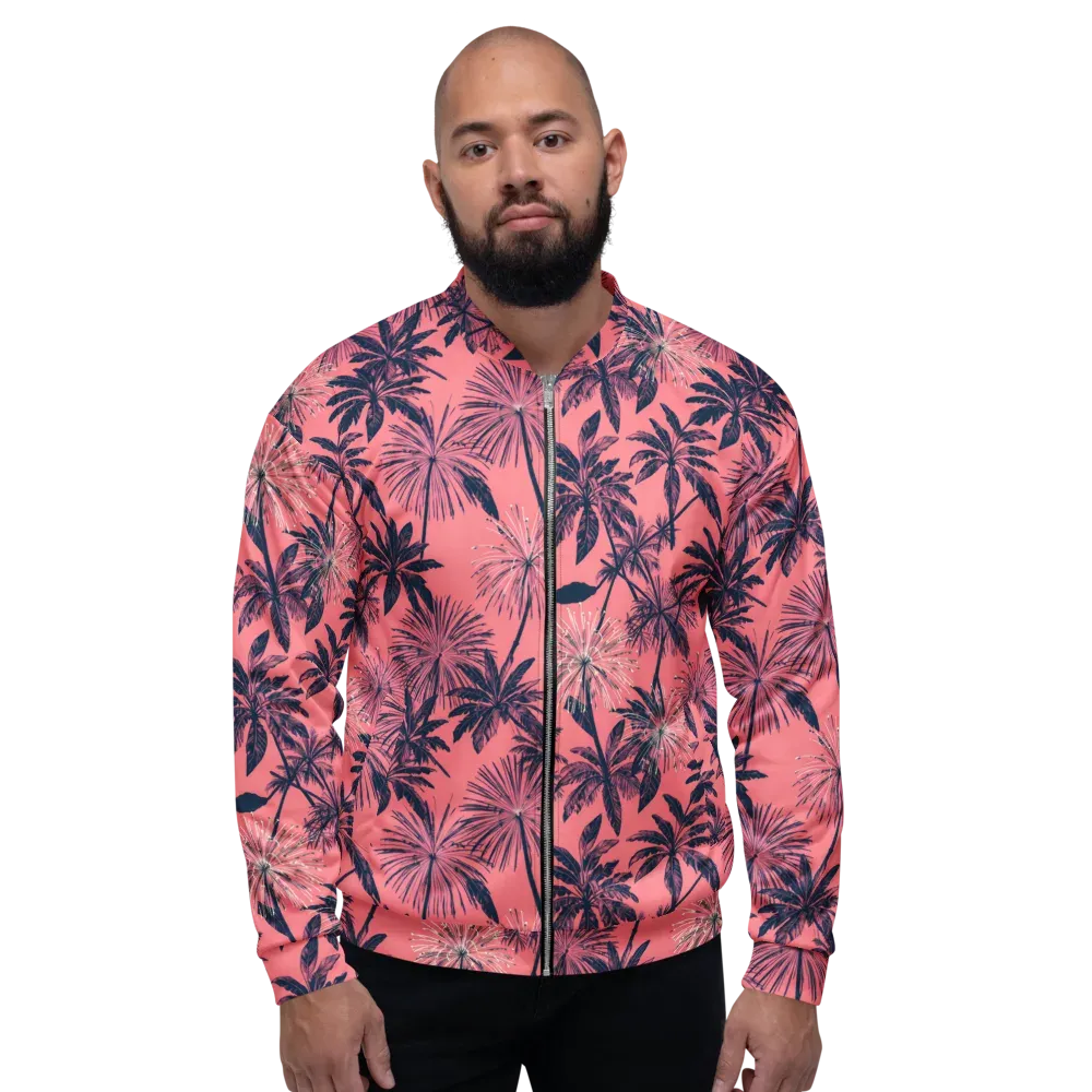 Coral Afterglow on Bomber Jacket — Front