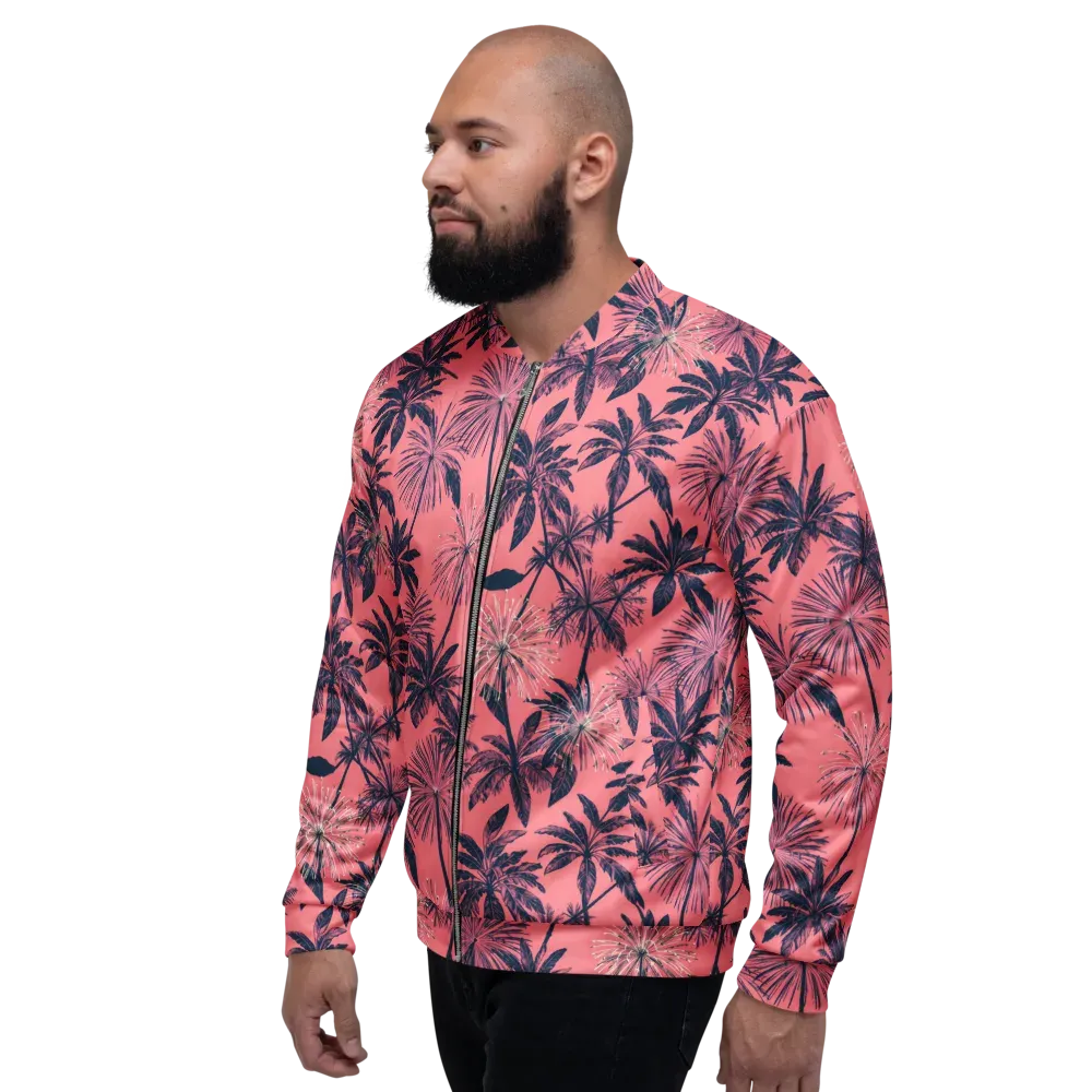 Coral Afterglow on Bomber Jacket — Left