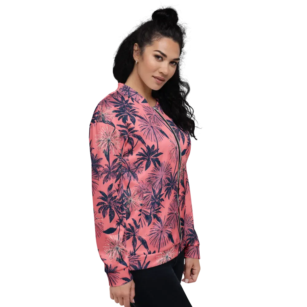 Coral Afterglow on Bomber Jacket — Right