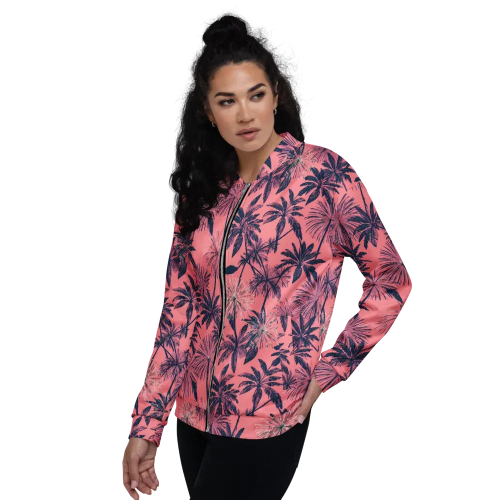 Coral Afterglow on Bomber Jacket — Left