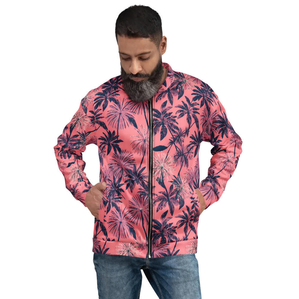 Coral Afterglow on Bomber Jacket — Front