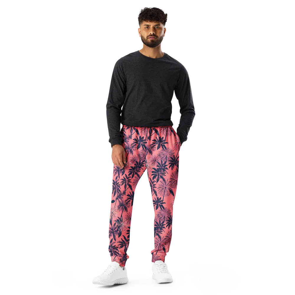 Coral Afterglow on Men's Joggers — Front