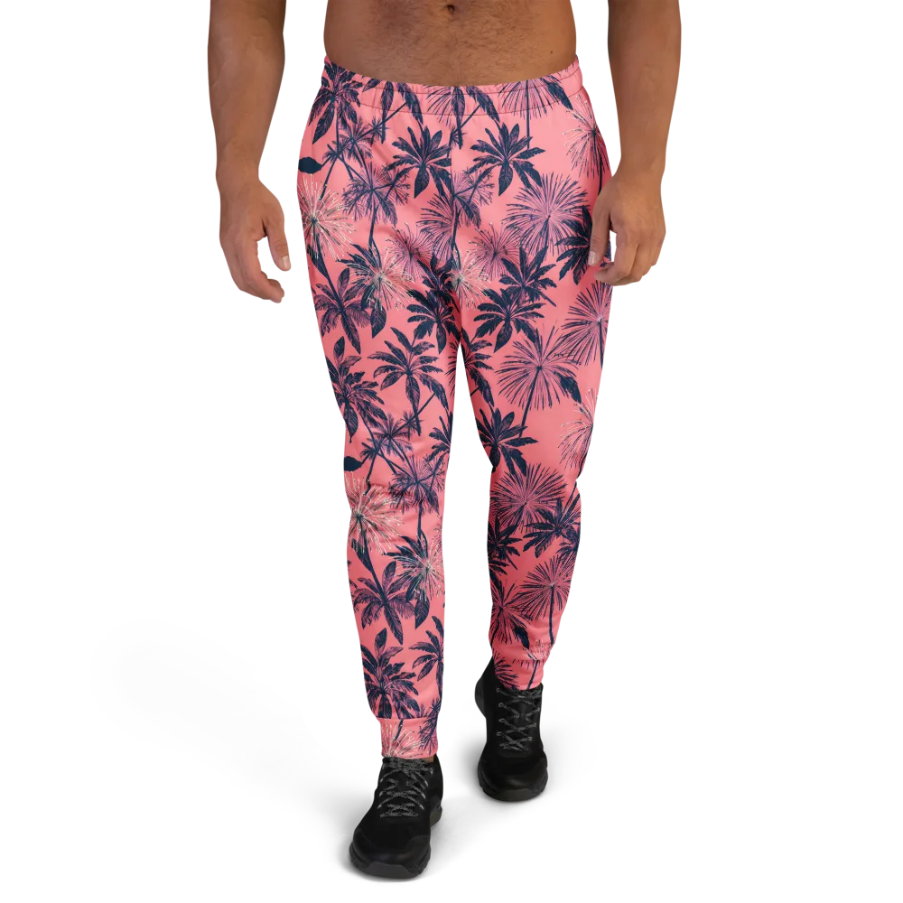 Coral Afterglow on Men's Joggers — Front