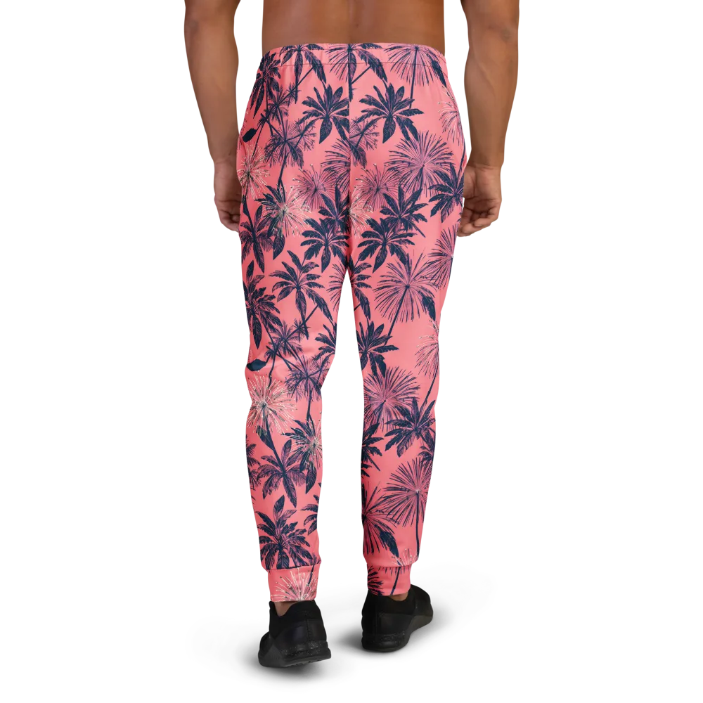 Coral Afterglow on Men's Joggers — Back