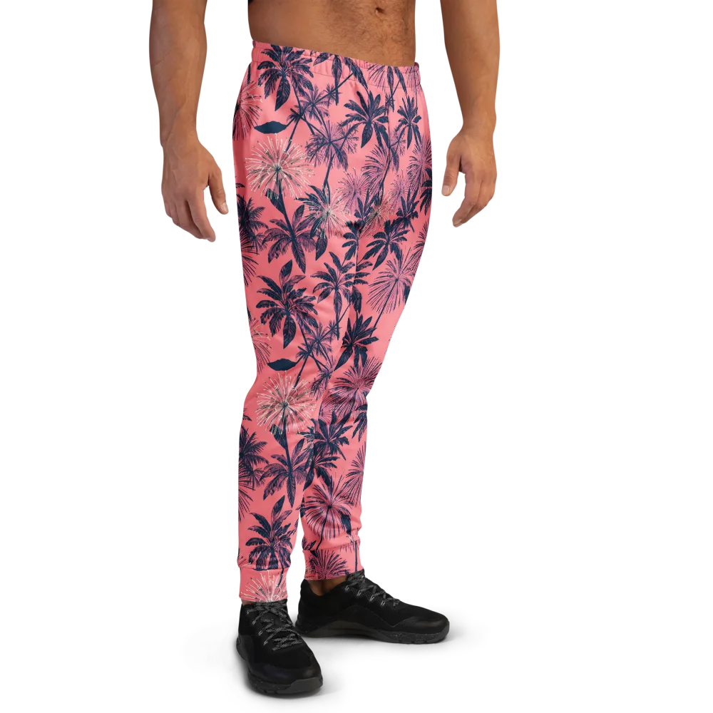 Coral Afterglow on Men's Joggers — Right