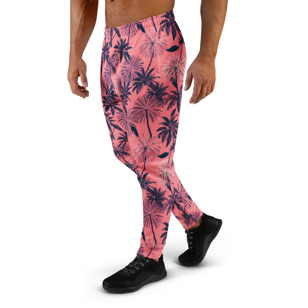 Coral Afterglow on Men's Joggers — Left