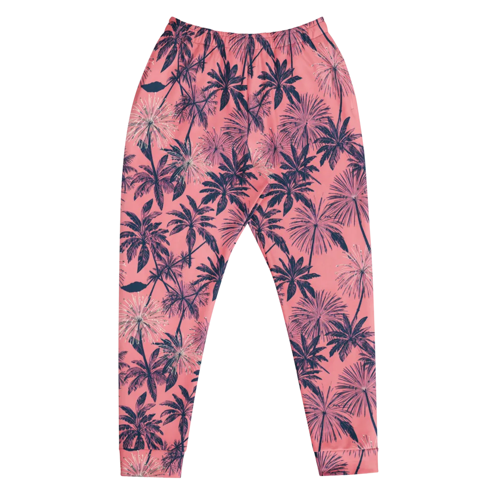 Coral Afterglow on Men's Joggers — Front