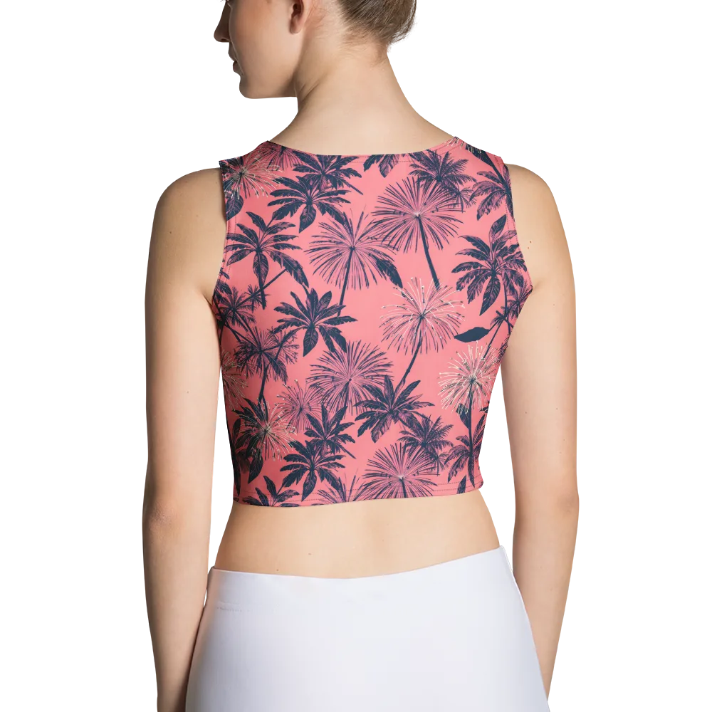 Coral Afterglow on Crop Top — Back