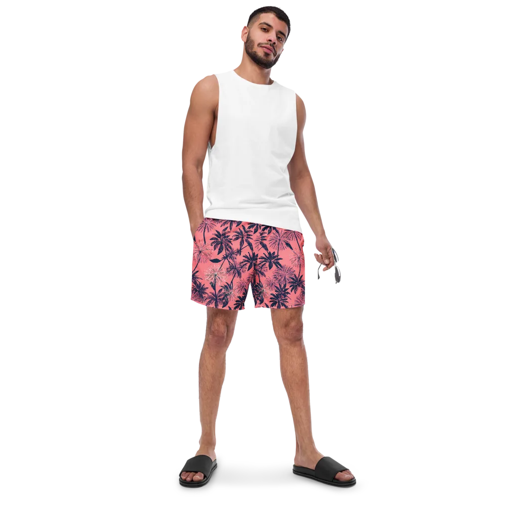 Coral Afterglow on Swim Trunks — Front