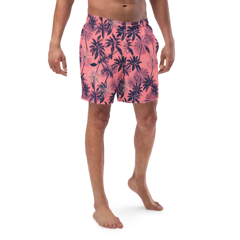 Coral Afterglow on Swim Trunks — Front