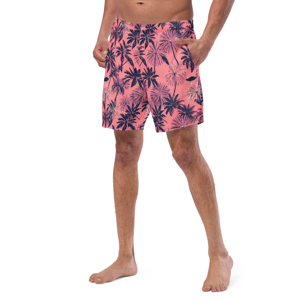 Coral Afterglow on Swim Trunks — Left Front
