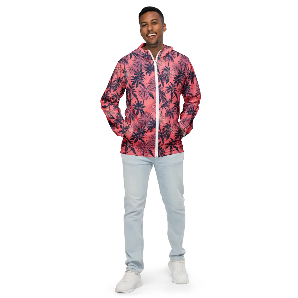 Coral Afterglow on Men's Windbreaker — Front