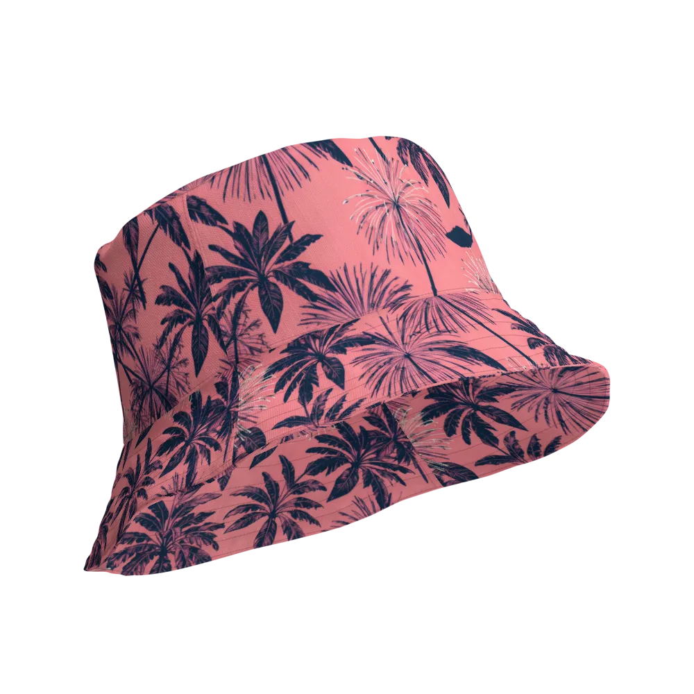 Coral Afterglow on Reversible Bucket Hat — Product details Outside