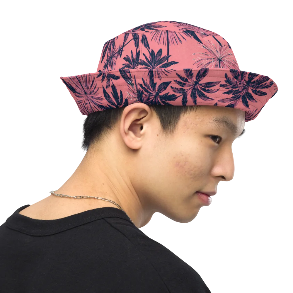 Coral Afterglow on Reversible Bucket Hat — Right Outside
