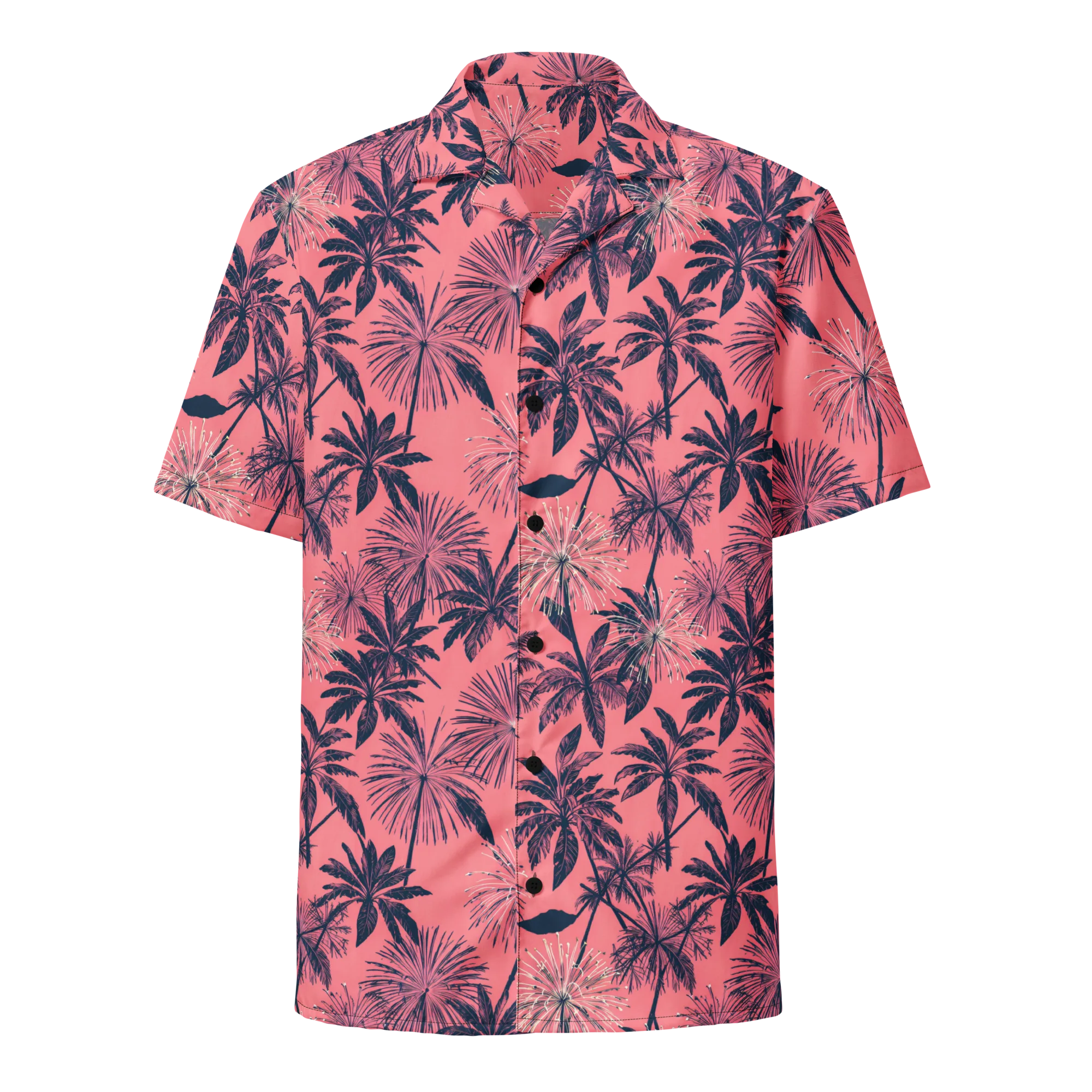Coral Afterglow on Button Shirt — Front