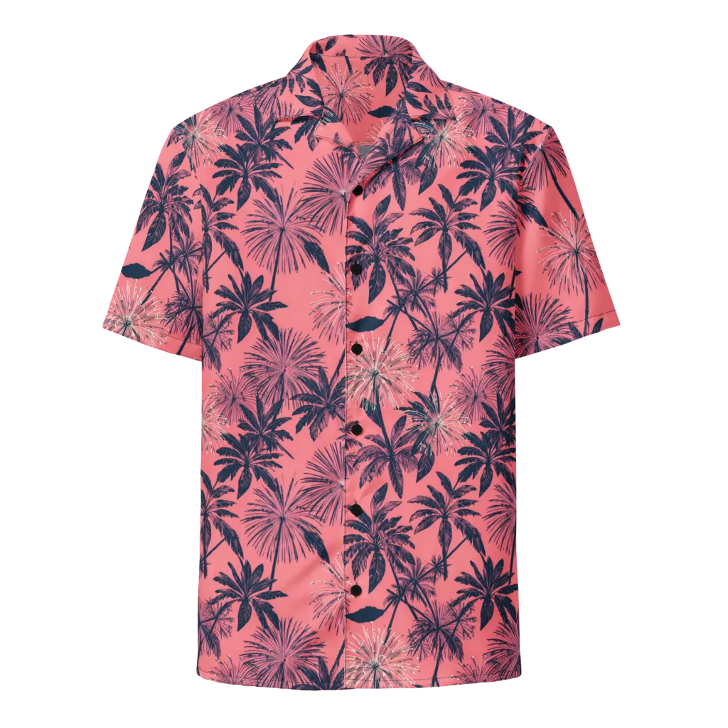 Coral Afterglow on Button Shirt — Front
